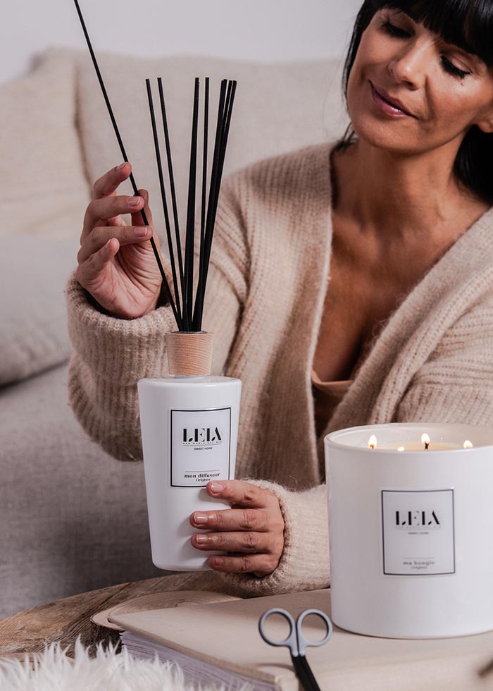 Marie Del Rio et mon diffuseur + ma bougie Origines